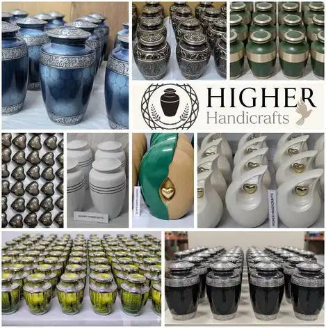 Higher Handicrafts are leading Manufacturer & Supplier of Brass Cremation Urns in Moradabad Uttar Pradesh India