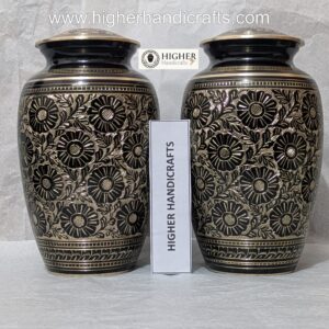 Brass Black Adult Urn
