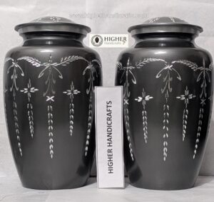 Black Diamond engraved adult urn