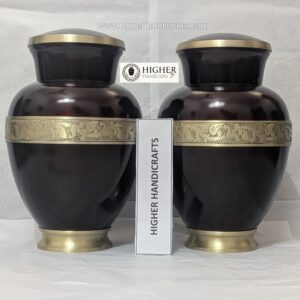 Golden Strip Large Size Cremation Urns for Men & Women