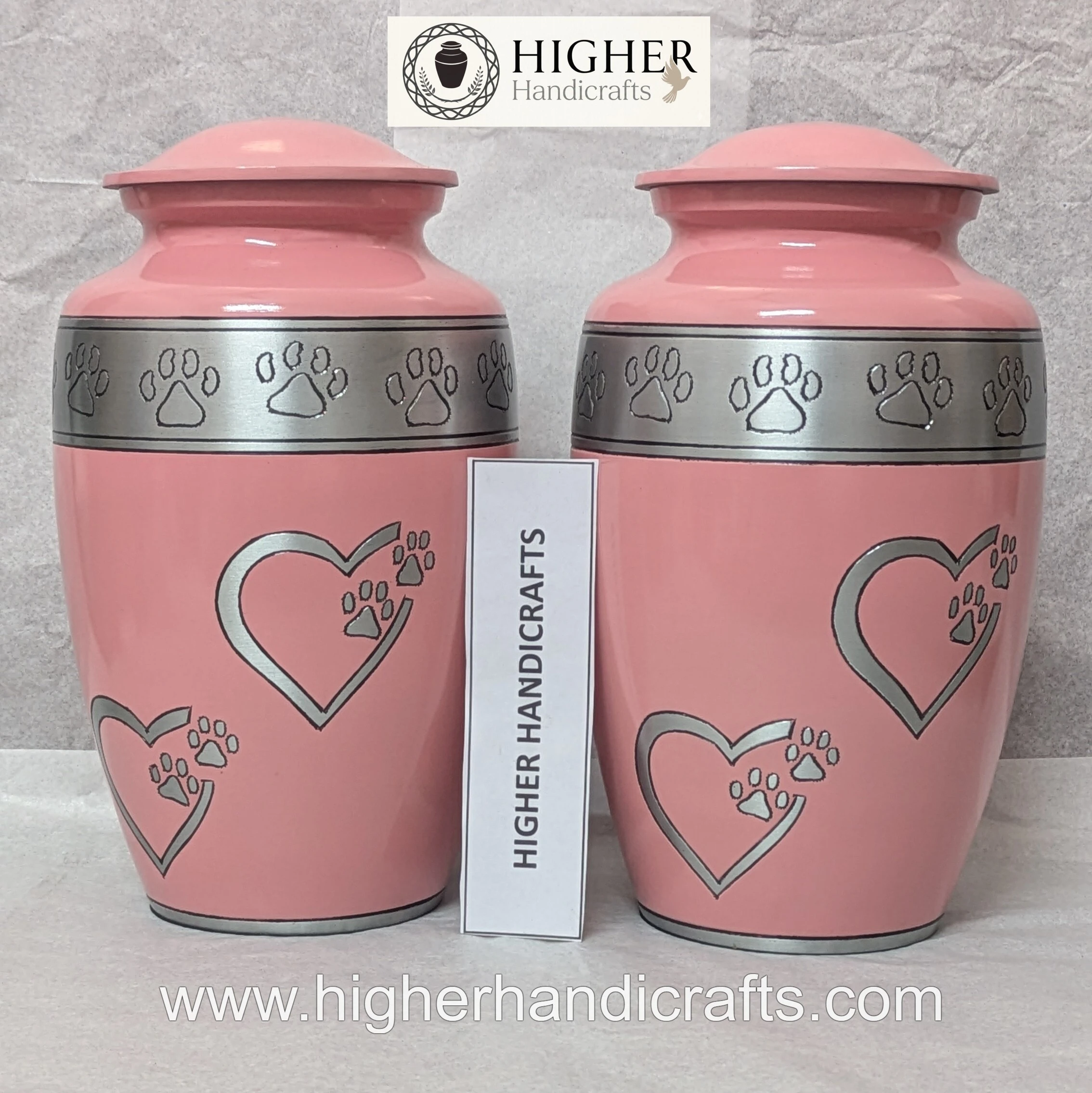 Pink Pet Cremation Urns for Female Dog & Cat Ashes | Wholesale Pet Urns Supplier
