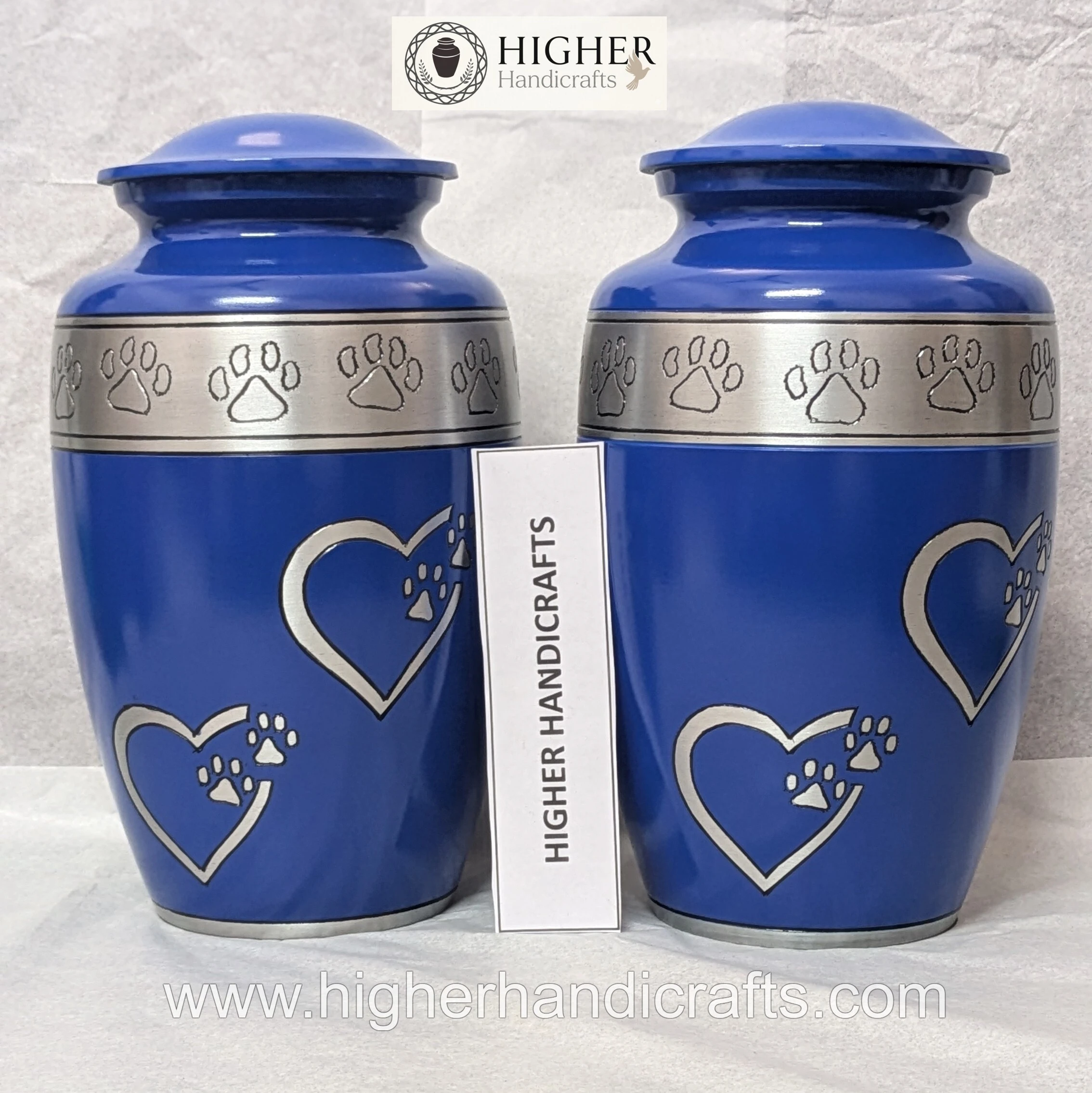Blue Pet Cremation Urns for Female Dog & Cat Ashes | Wholesale Pet Urns Supplier