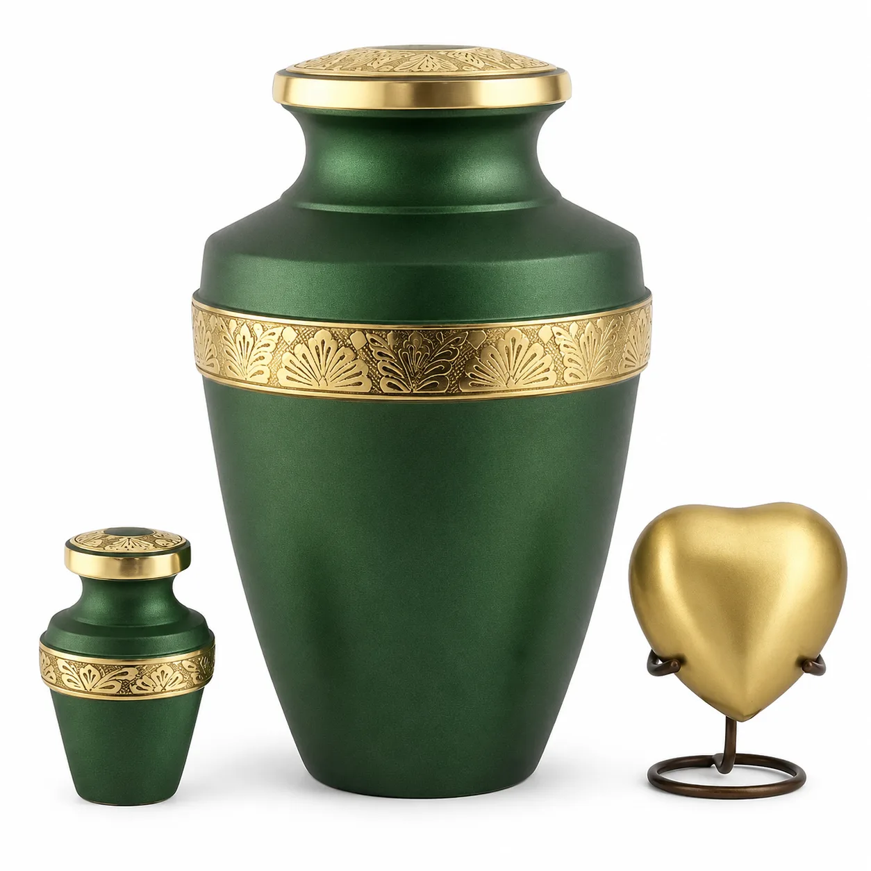 Avlon Green Cremation Urns for Ashes | Wholesale Funeral Adult Urns Supplier from Moradabad